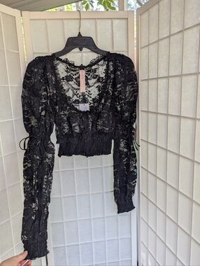 For Love and Lemons Claire Embroidered Top